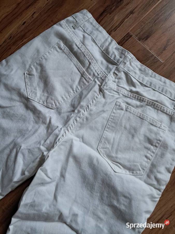 nowe białe spodnie z cekinami rozmiar L 74 świętokrzyskie