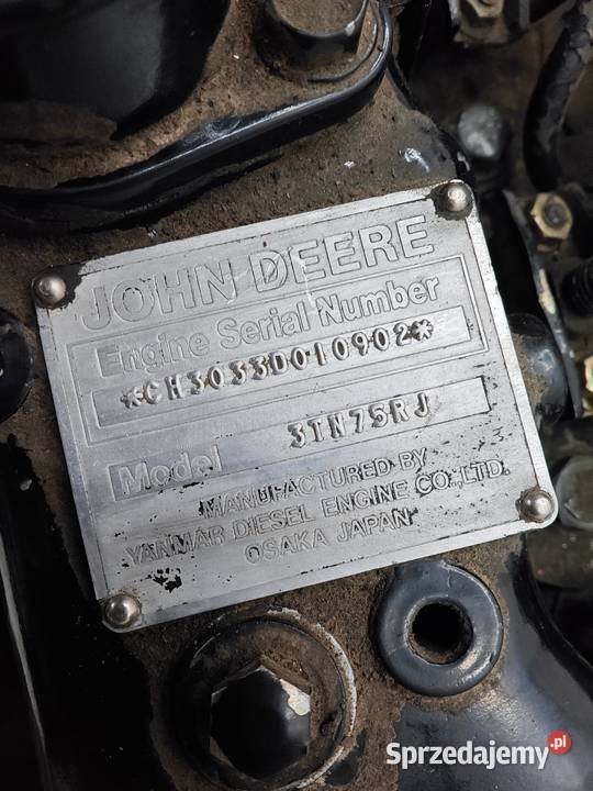 Silnik Yanmar John Deere 3TN75RJ Kompletny Opole Lubelskie