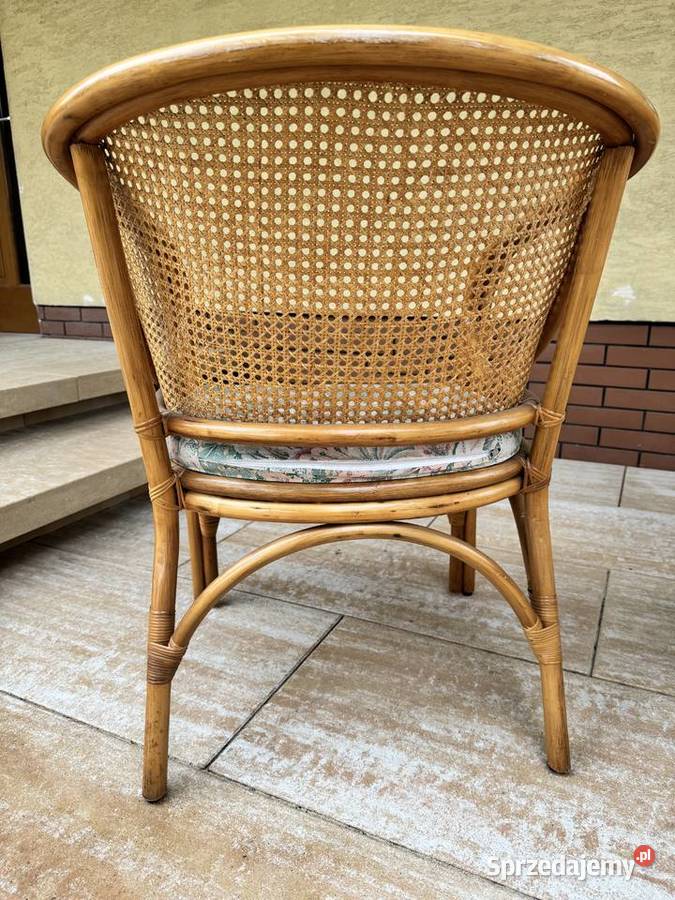 Fotel rattanowy wiklinowy krzesło fotelik z Dom i Ogród Garwolin