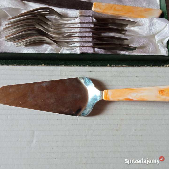 Komplet do ciasta 6 widelczyków łopatka nozyk Gliwice