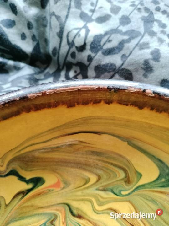 Stara Głęboka ceramiczna misa maziaje PRL Choszczno