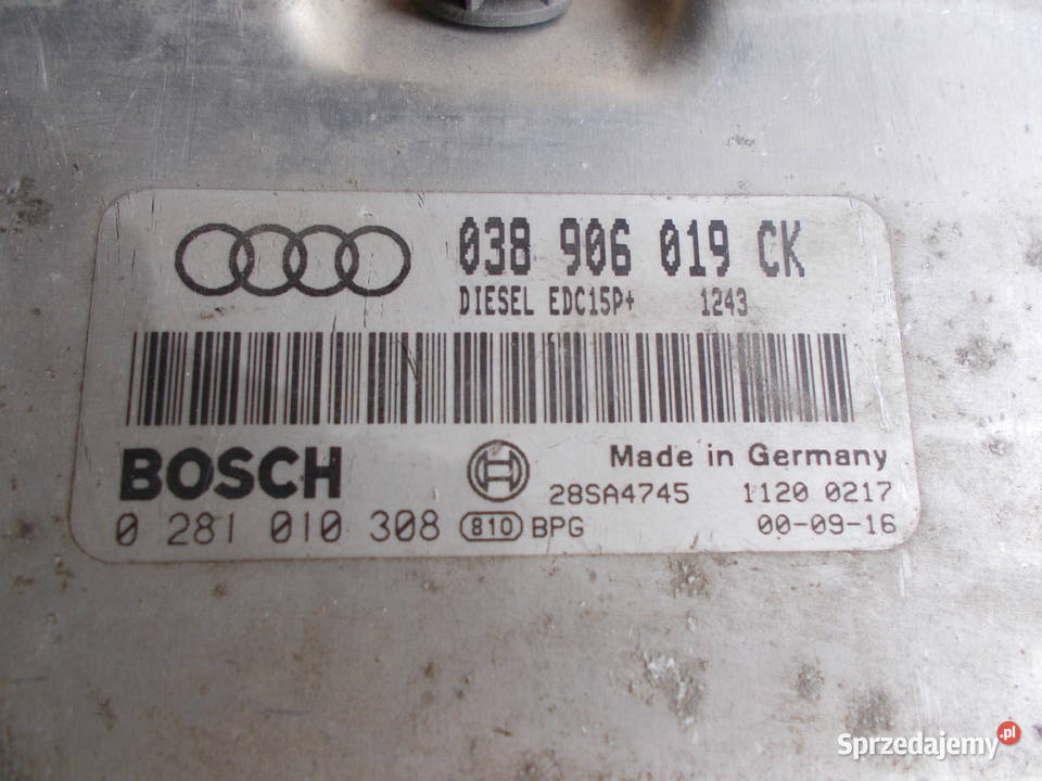 audi A3 19 tdi ASZ komputer 038906019CK Zamość