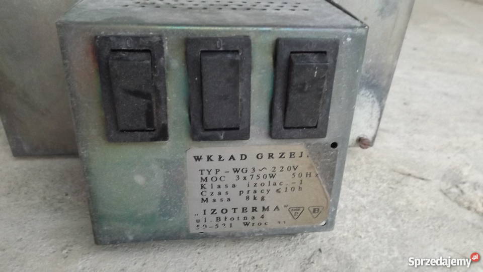 Elektryczny wkład grzejny do pieców kaflowych stal Grodziczno