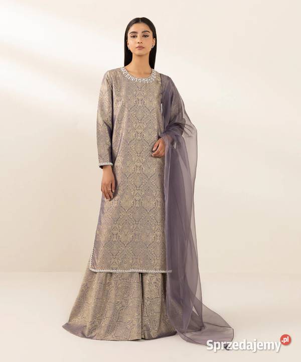 Duża ozdobna chusta szal stole szara organza zachodniopomorskie Szczecin sprzedam