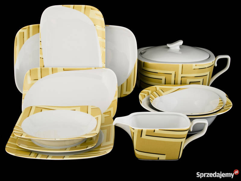 Serwis obiadowy Etna Wezuwiusz nowoczesna Ceramika i szkło Wałbrzych