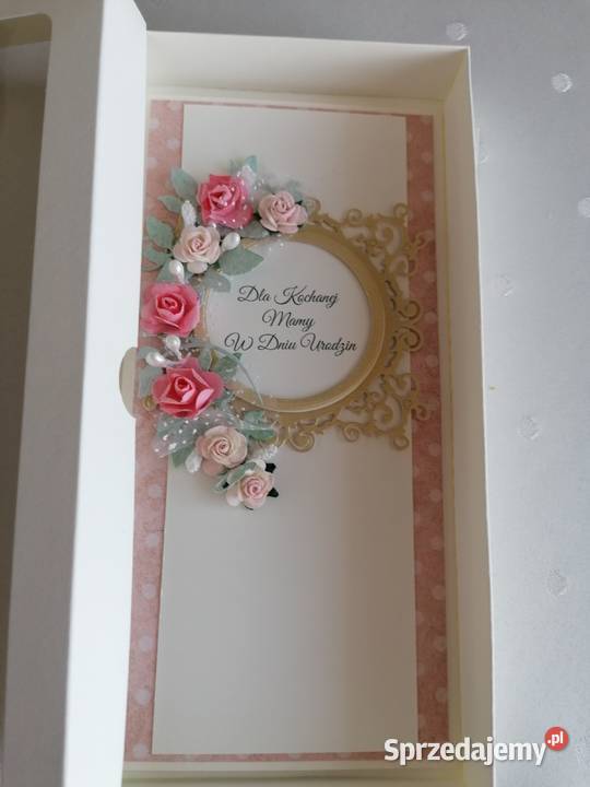 Kartka w pudełku własnoręcznie wykonana 60