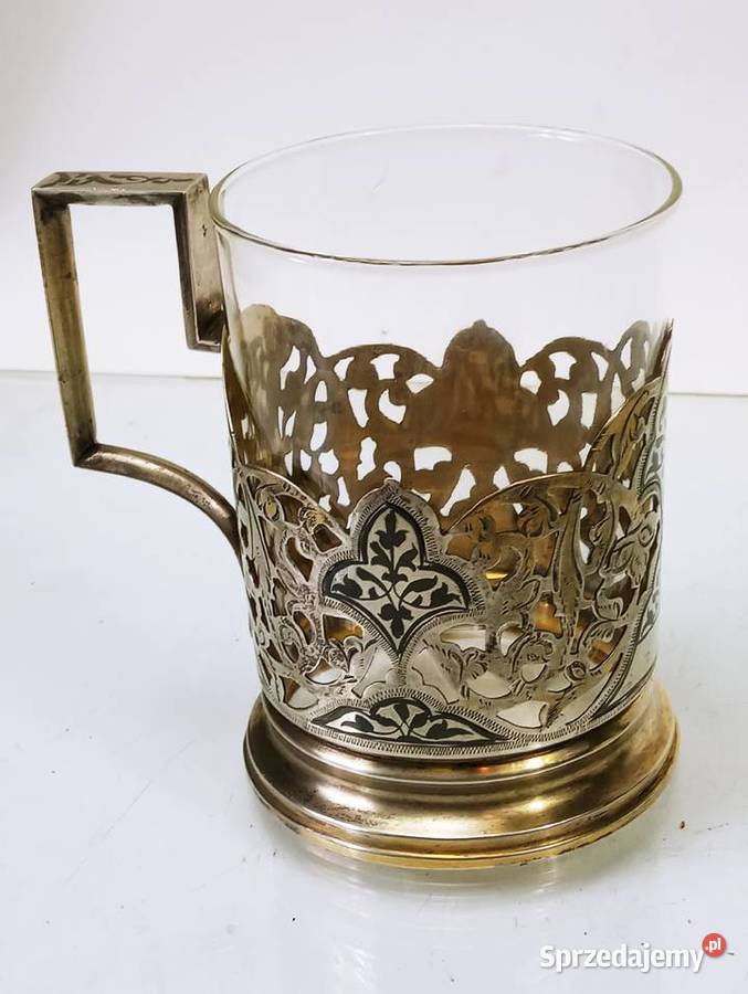 Srebro pr 875 84 Zolotniki Koszyk do Herbaty Antyki