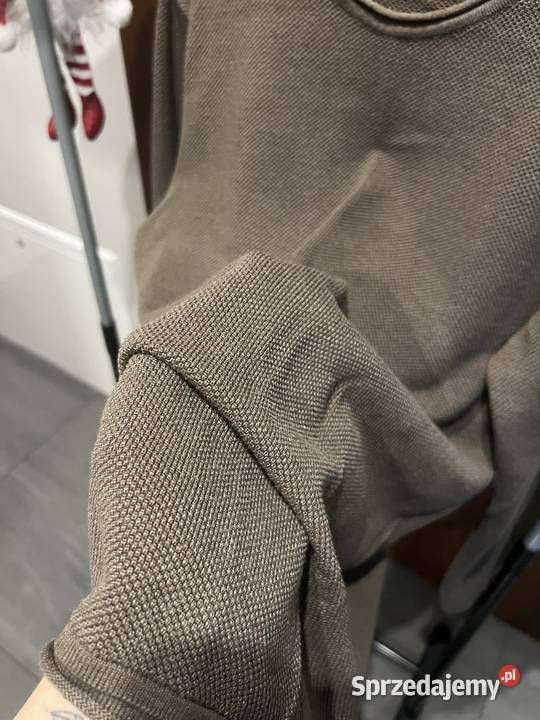 Bawełniany męski sweter Marcus M 50 bawełna długi Warka