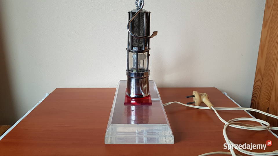 Stare elektryczne ozdobne lampki górnicze PRL Dąbrowa Górnicza