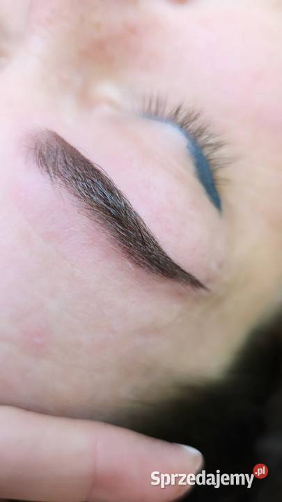 Makijaż permanentny brwi pudrowe ombre Katowice uroda