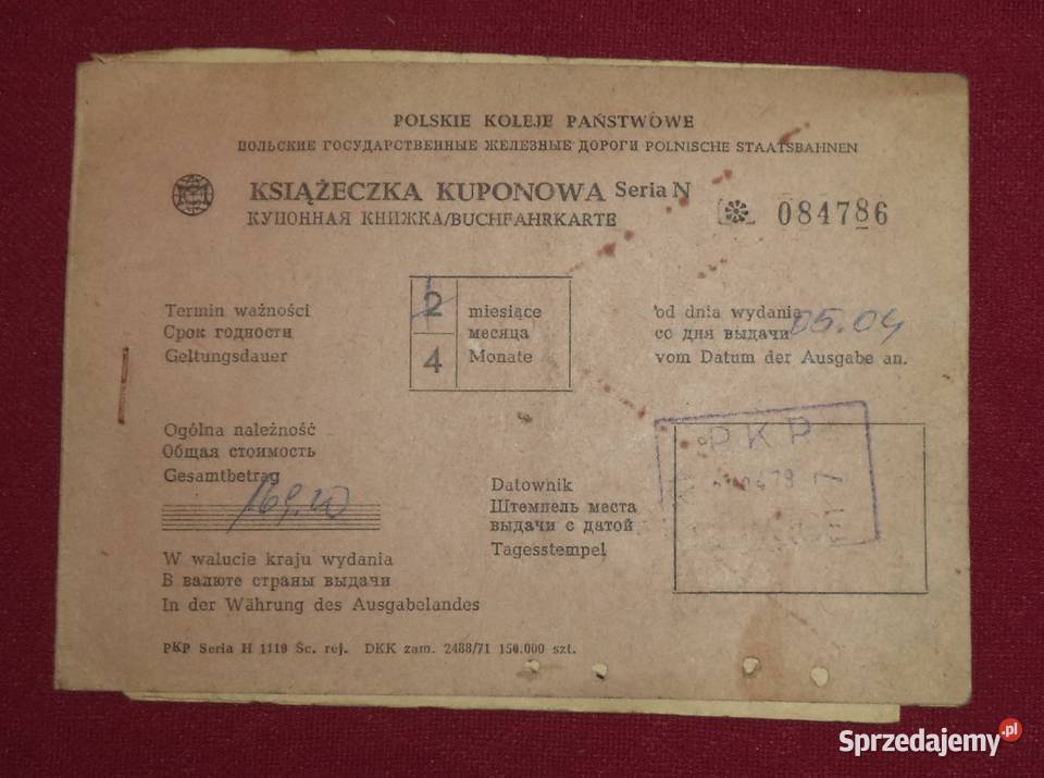 PKP bilet kartonikowy Lwów rozkład jazdy śląskie