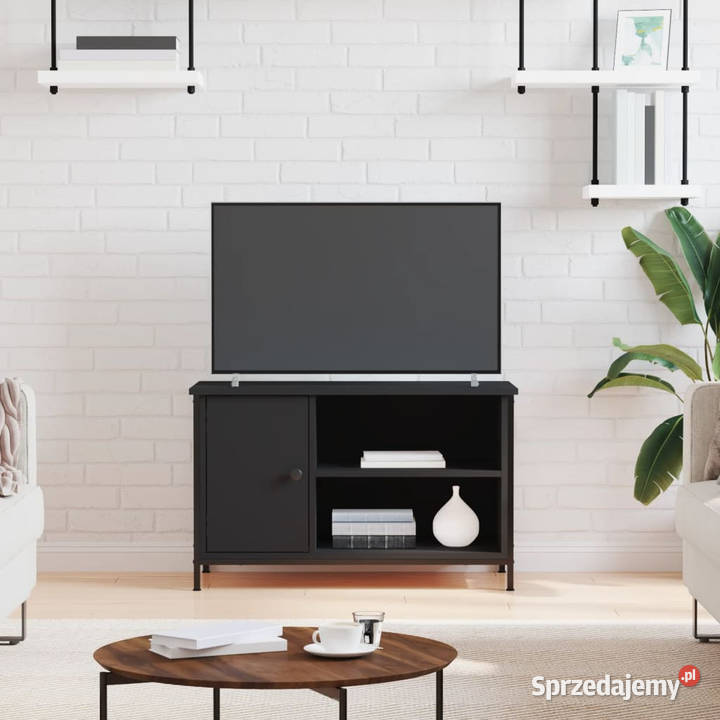 Szafka pod TV czarna 80x40x50 materiał Warszawa