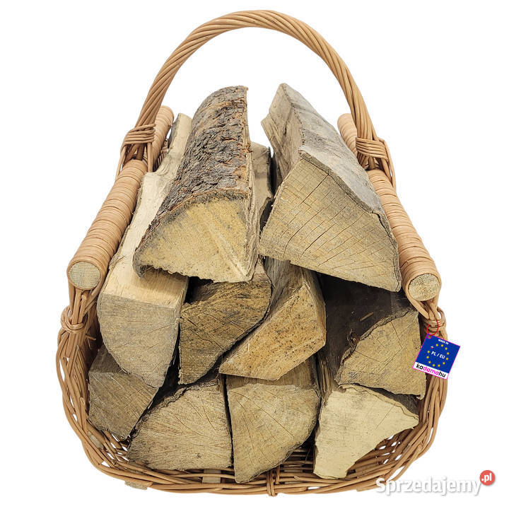 Kosz wiklinowy na drewno Rynna 60x47x40 koszyk brązowy