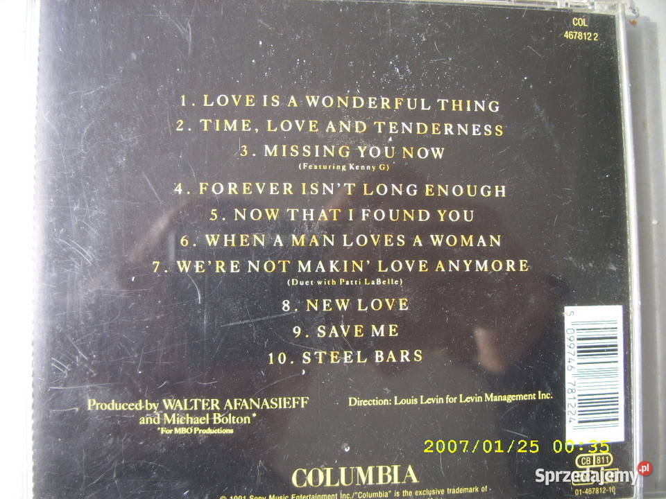 Rock CD MICHAEL BOLTONTIME LOVE COLUMBIA CD Płyty i kasety Wołów