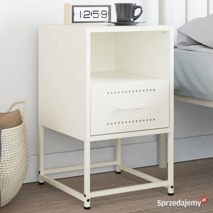 Szafka nocna biała 36x39x605 stal WM846564 Warszawa