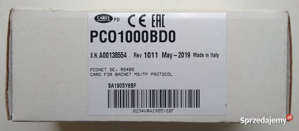 karta pCONet SE CAREL PCO1000BD0 MSTP PROTOCOL Łódź sprzedam