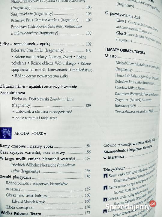 Potęga słowa pozytywizm młoda Polska książki mazowieckie Warszawa
