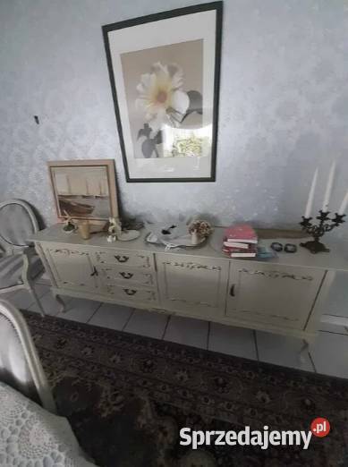Stół krzesła komoda witryna zestaw do jadalni Siedlisko