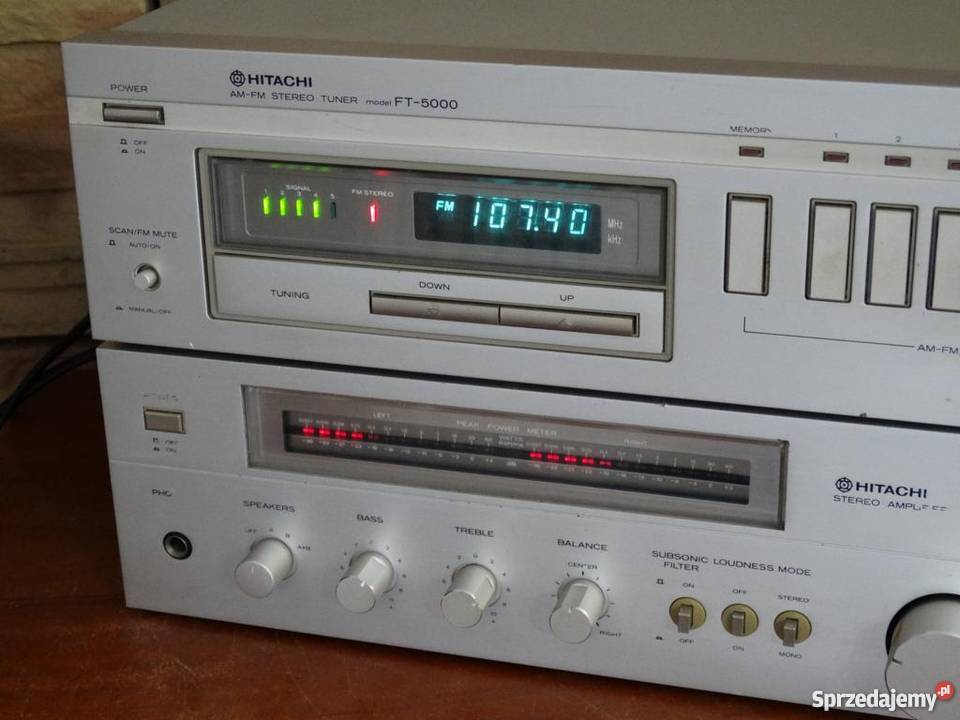 Wzmacniacz i tuner Hitachi HA4500 i FT5000 Wzmacniacze i pokrewne podkarpackie Jasło sprzedam