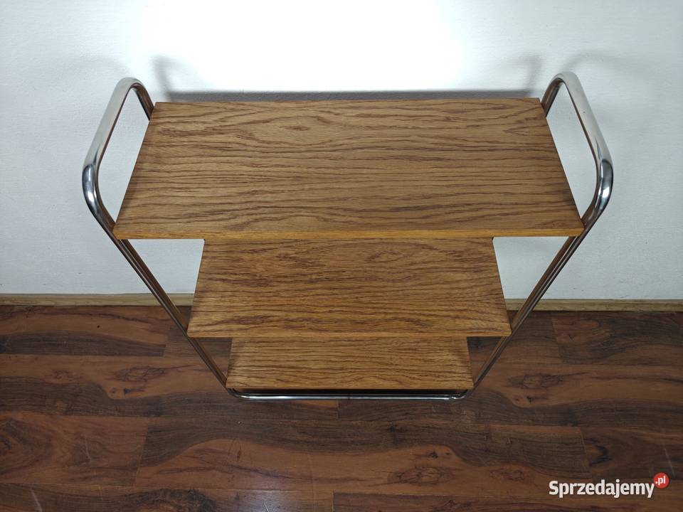 Regał pomocnik w stylu Bauhaus Dąb Chrom
Półki