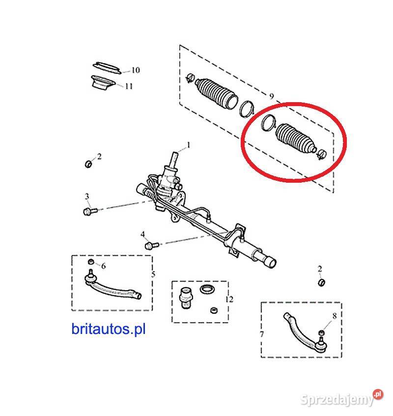 ROVER 75 MG ZT OSŁONA PRZEKŁADNI KIEROWNICZEJ Części samochodowe