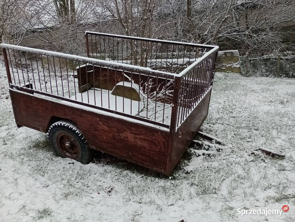Przyczepa rolnicza jednoosiowa do ciągnika Liza Stara