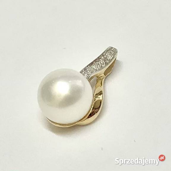 Złota ZAWIESZKA 375 9K Apart PERŁA DIAMENTY Warszawa
