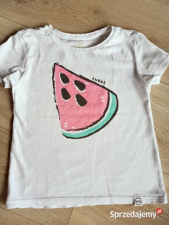 Tshirt koszulka dziewczęca biała arbuz 116 Płock