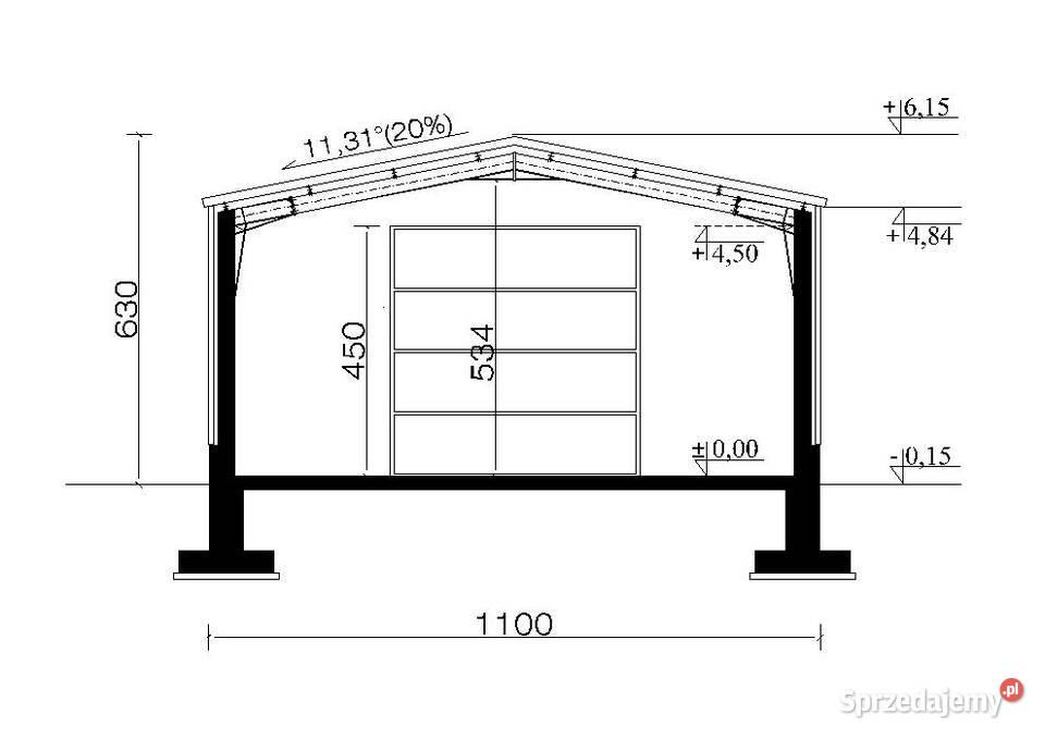 Hala Stalowa Wiata Projekty HB 11x25 Kraków