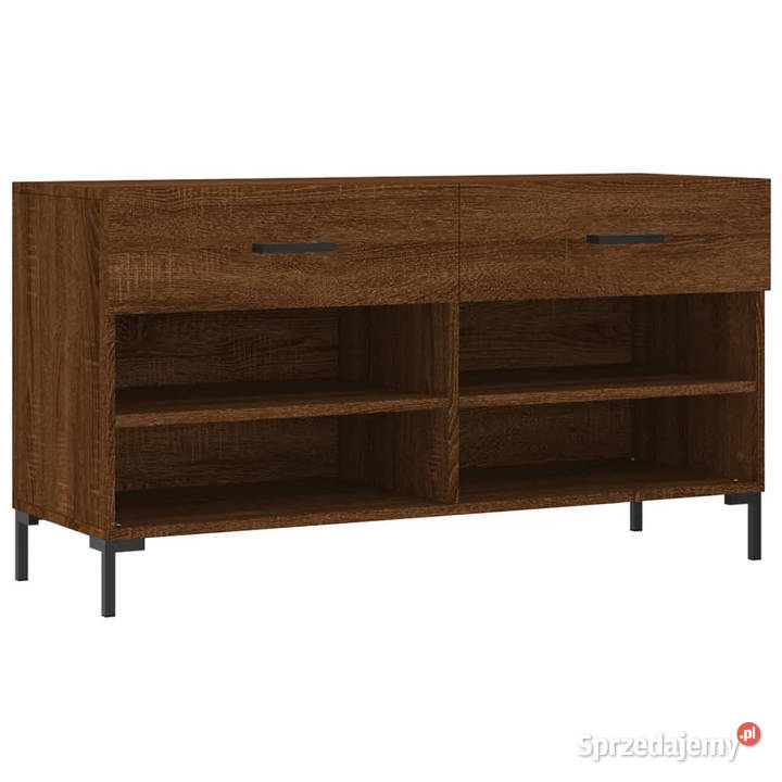Ławka z miejscem na buty brązowy dąb 102x35x55 Warszawa sprzedam