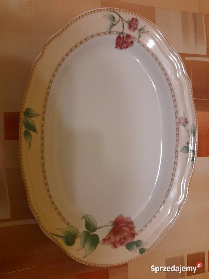 Półmisek porcelanowy z ładnymi zdobieniami Rudnik nad Sanem