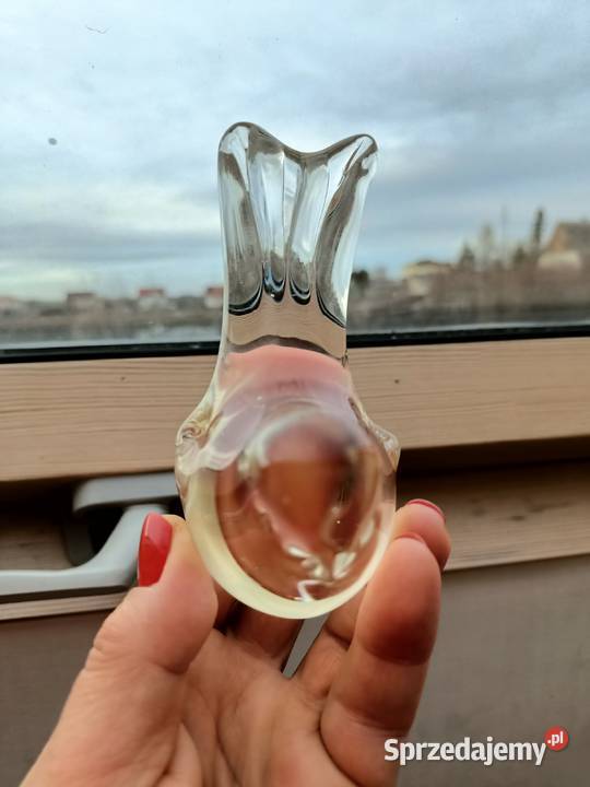 Szkło ptak wróbelek przycisk do papieru figurka Porcelana i szkło