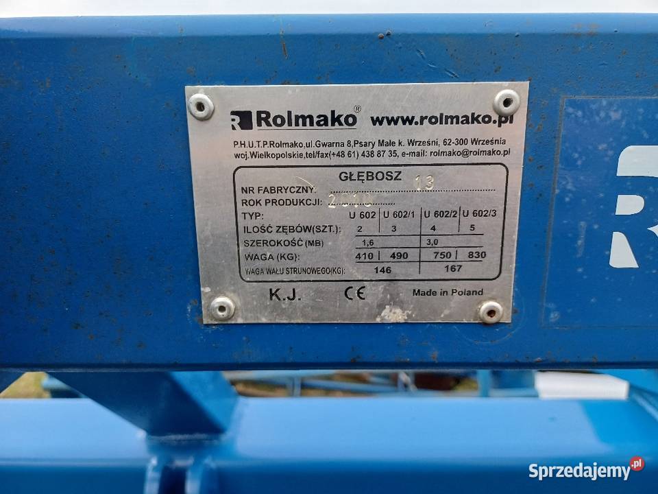 Głębosz ROLMAKO 3łapy 2010r kverneland Golub-Dobrzyń