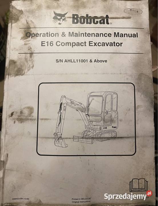 Instrukcja obsługi i konserwacji bobcat koparka Biczyce Górne