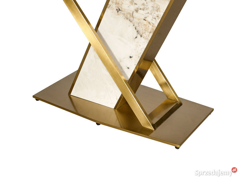 Stół złoty okrągły Glamour Nowojorski z Golkowice