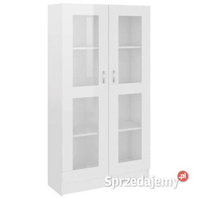 vidaXL Witryna biała z połyskiem 825x305x150 mazowieckie Warszawa