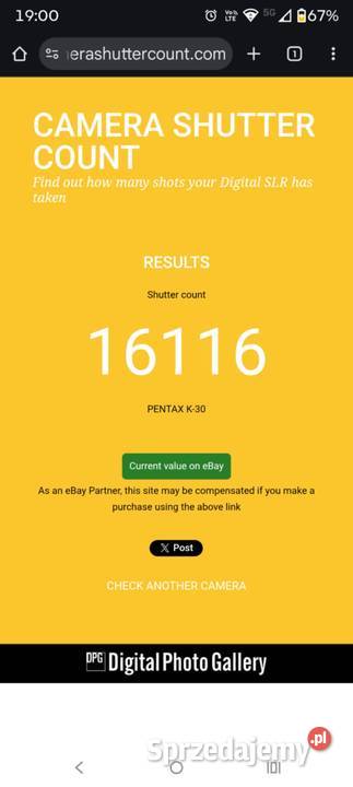 PentaX K30 sprzedam