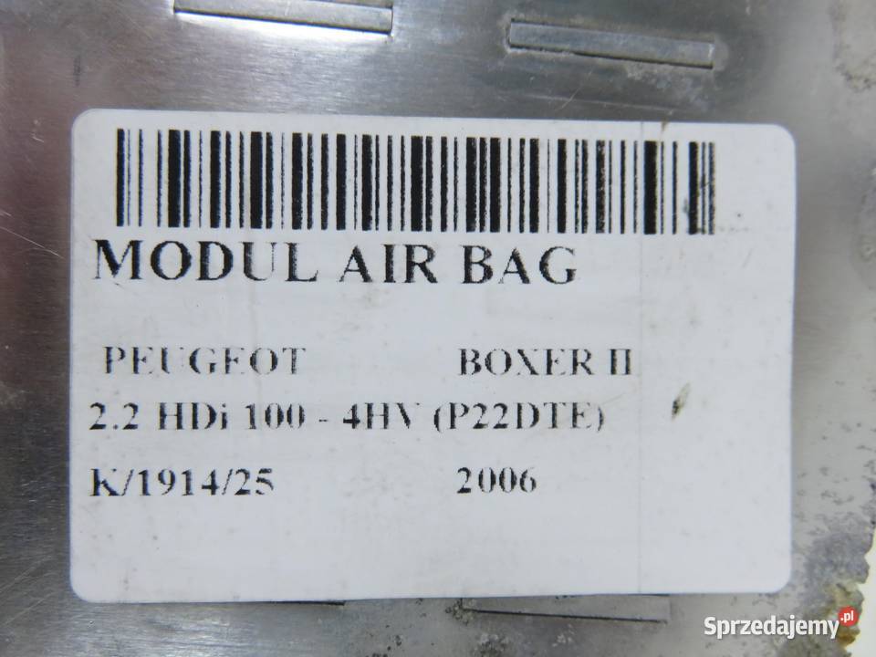 MODUŁ AIRBAG PEUGEOT BOXER II 1342894080 sprzedam