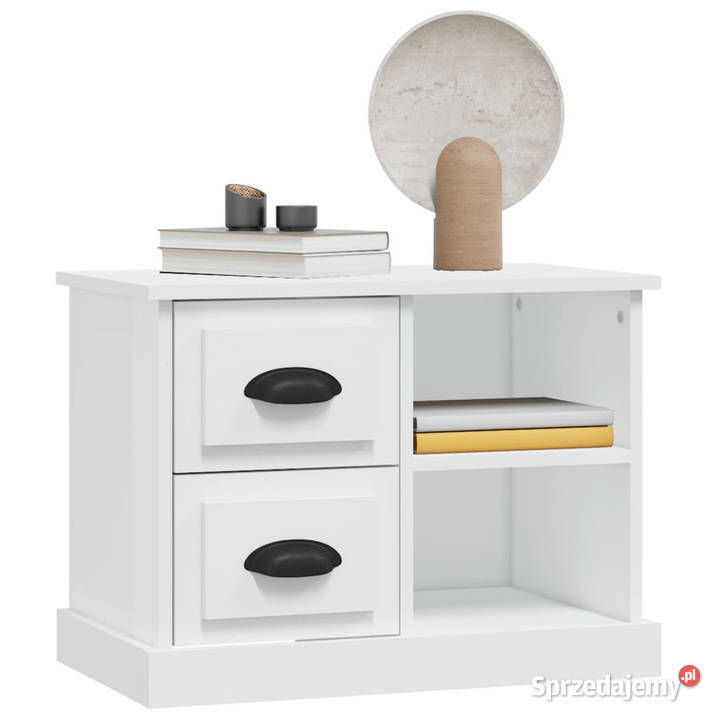 Szafka nocna biała 60x355x45 WM816368 Dom i Ogród mazowieckie