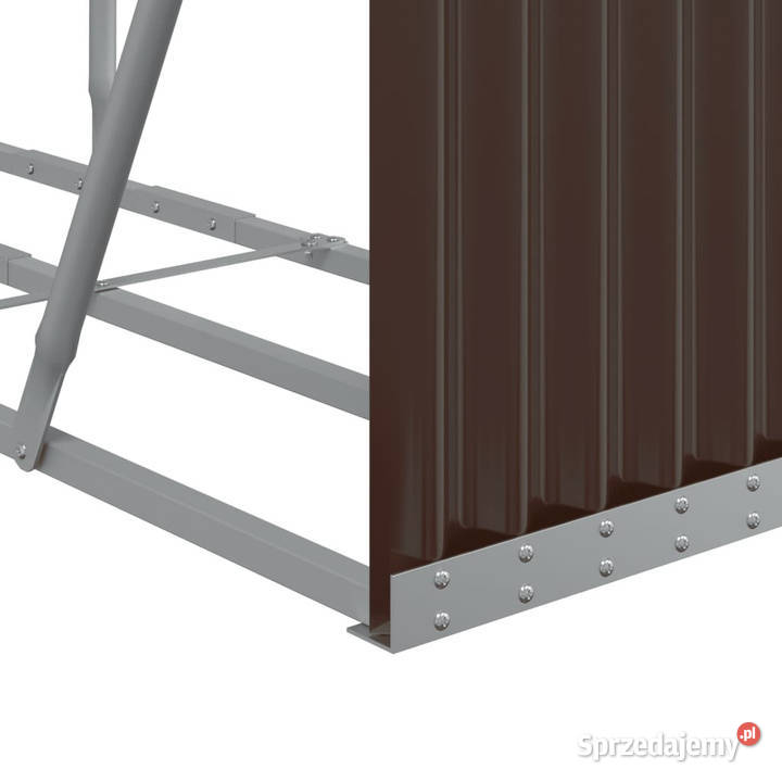 Stojak na drewno brązowy 180x45x100 stal Warszawa