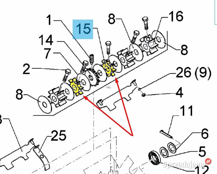 4825895 482 5895 KÓŁKO WYSIEWAJĄCE D65x125 Wichrów