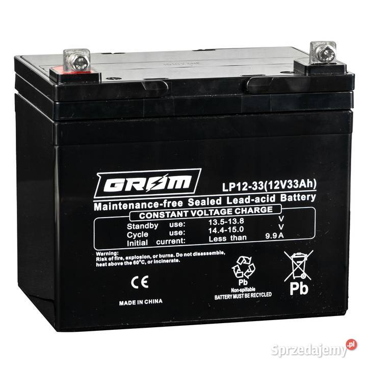 Akumulator żelowy GROM 12V 33Ah LP1233 Częstochowa