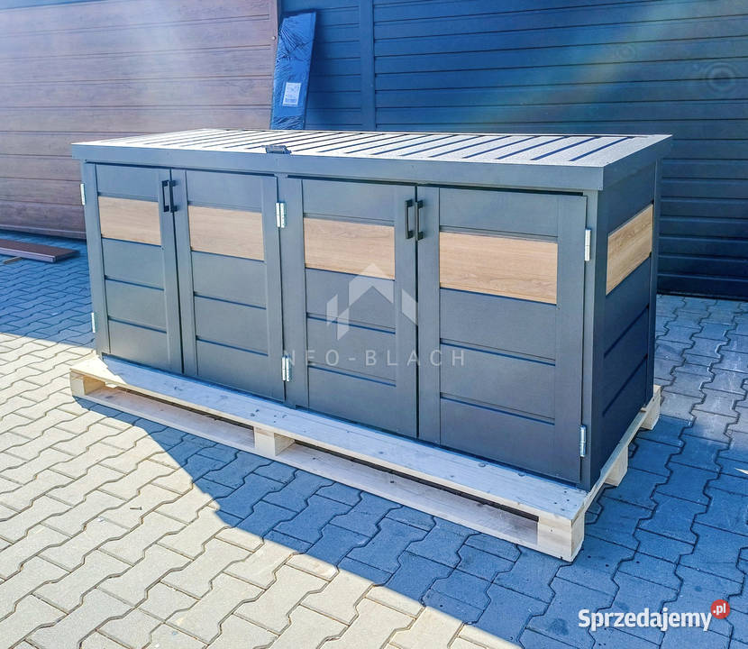 Zabudowa koszy na śmieci wiata obudowa Sopot