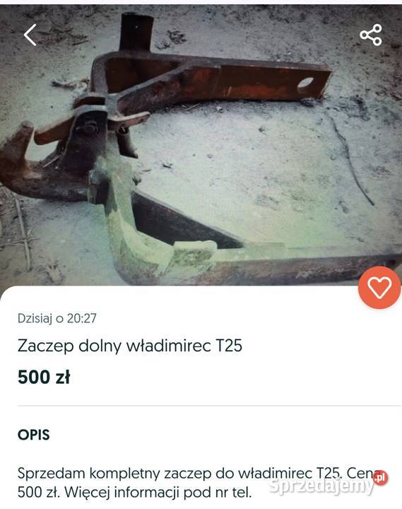 Zaczep dolny władimirec T25 Izbica Kujawska