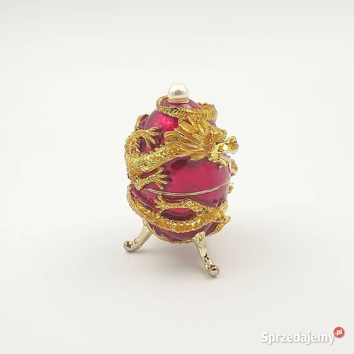 Jajko jajo faberge pojemniki szkatułka czerwone śląskie Zawiercie sprzedam