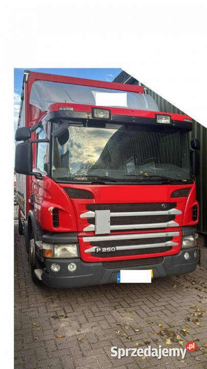 Scania P250 Euro 6 sypialna firanka wys260 winda Góra Kalwaria