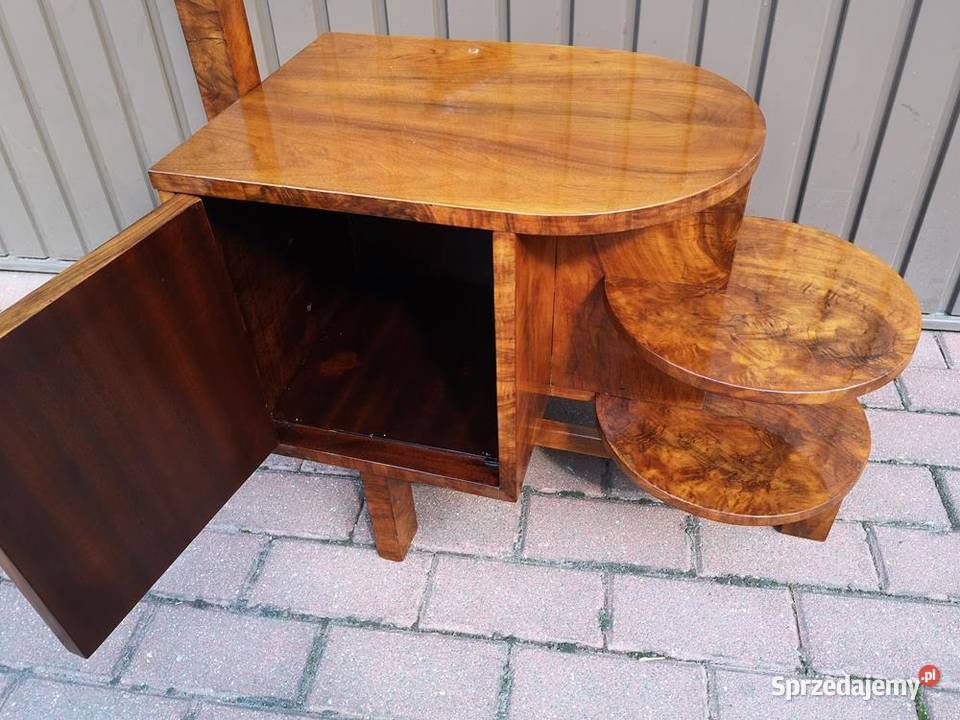 Lampa Stojąca Art Deco Renowacji Orzech Stara Swarzędz