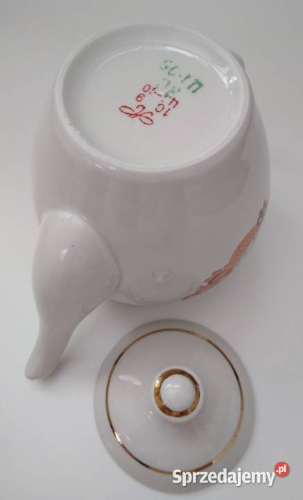 Zestaw czajnik czajniki cukiernica Porcelana Gdańsk