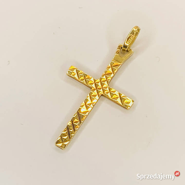 Złota ZAWIESZKA wisiorek KRZYŻYK 14K cudowny