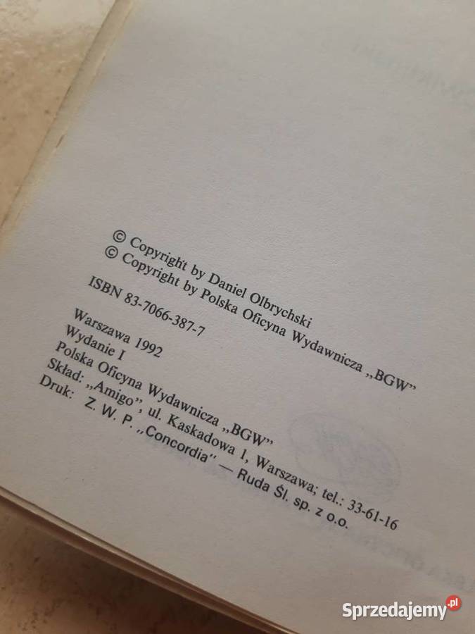 Anioły wokół głowy Daniel Olbrychski wyd 1 1992 Bielsko-Biała